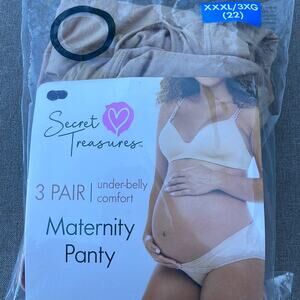 Secret Treasures 3-pair maternity underbelly panties size 22 (XXXL) NEW